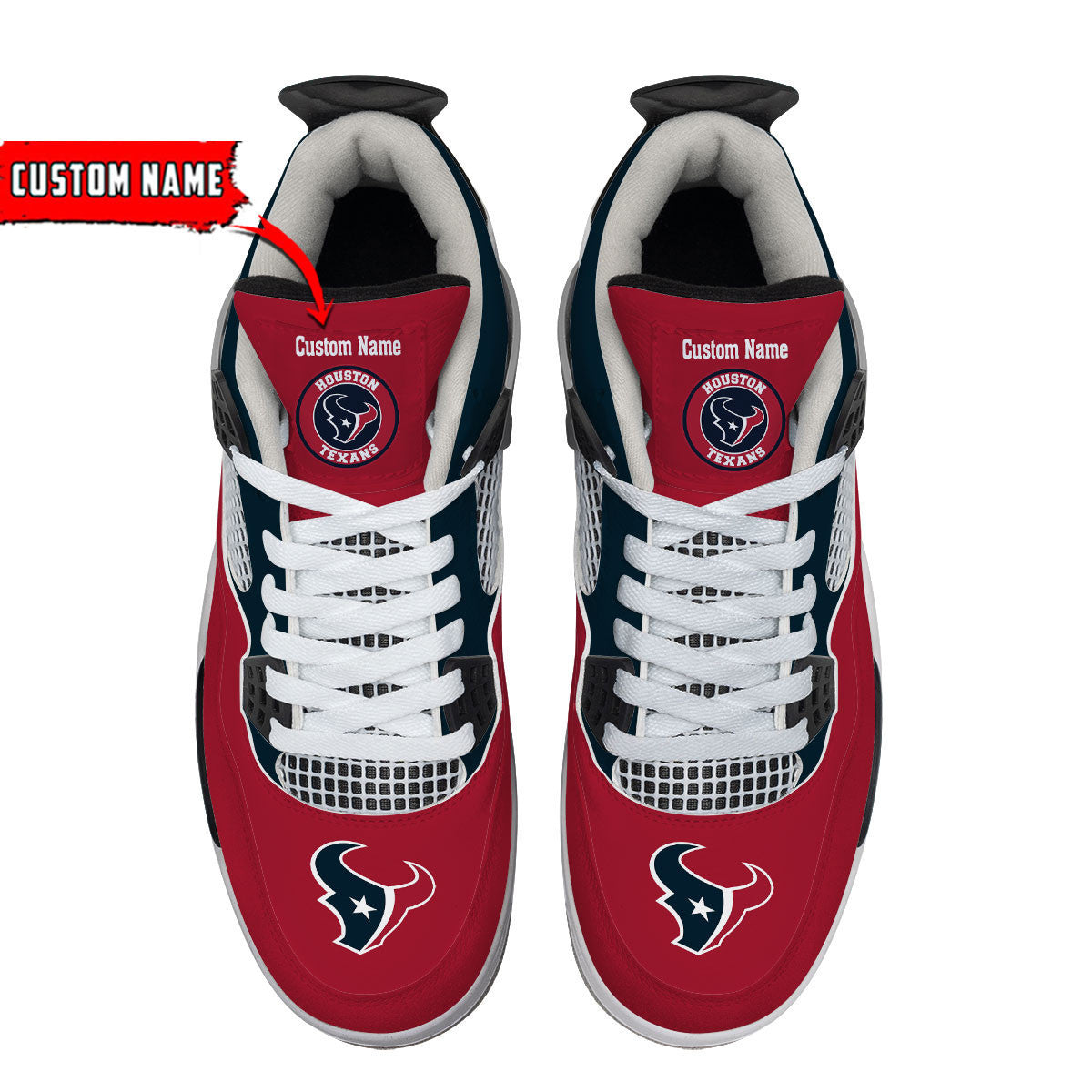 Ideafootwear Houston Texans AJ4 Sneakers Shoes For Men And Women