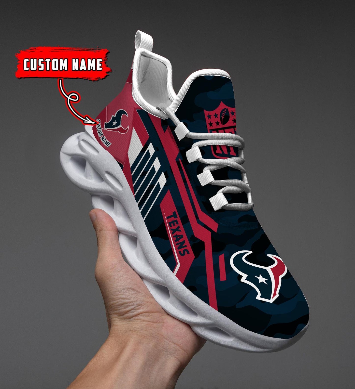 Ideafootwear Houston Texans Max Soul Shoes Sneakers For Men And Women