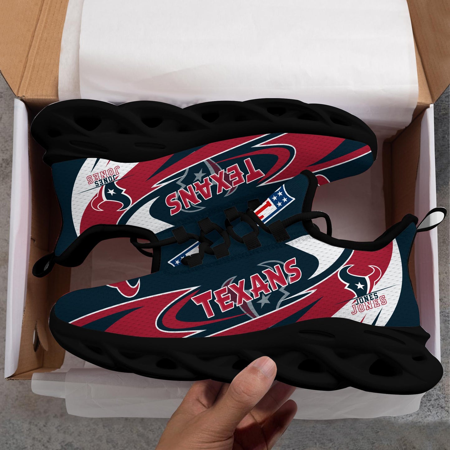 Ideafootwear Houston Texans Max Soul Shoes Sneakers For Men And Women