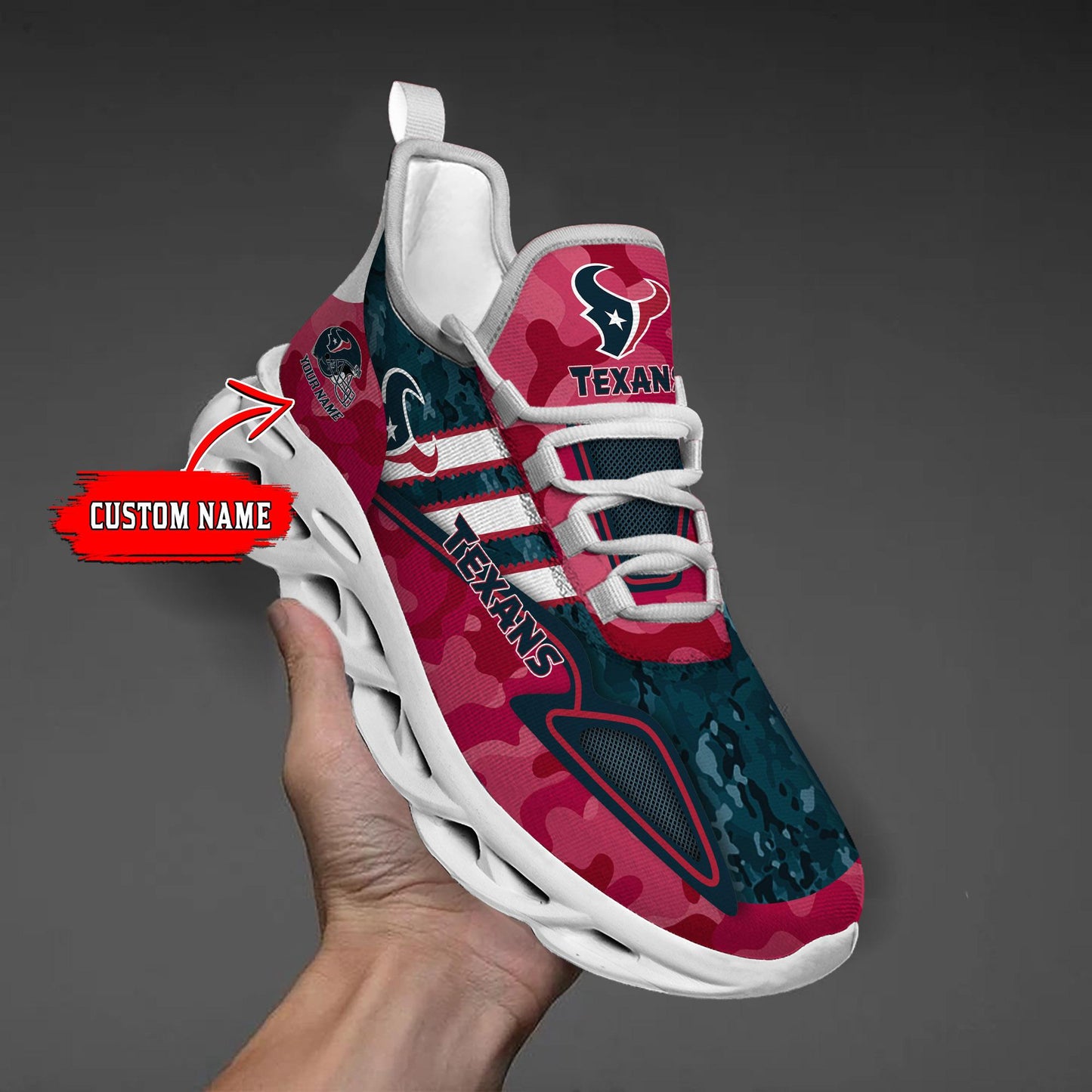 Ideafootwear Houston Texans Max Soul Shoes Sneakers For Men And Women