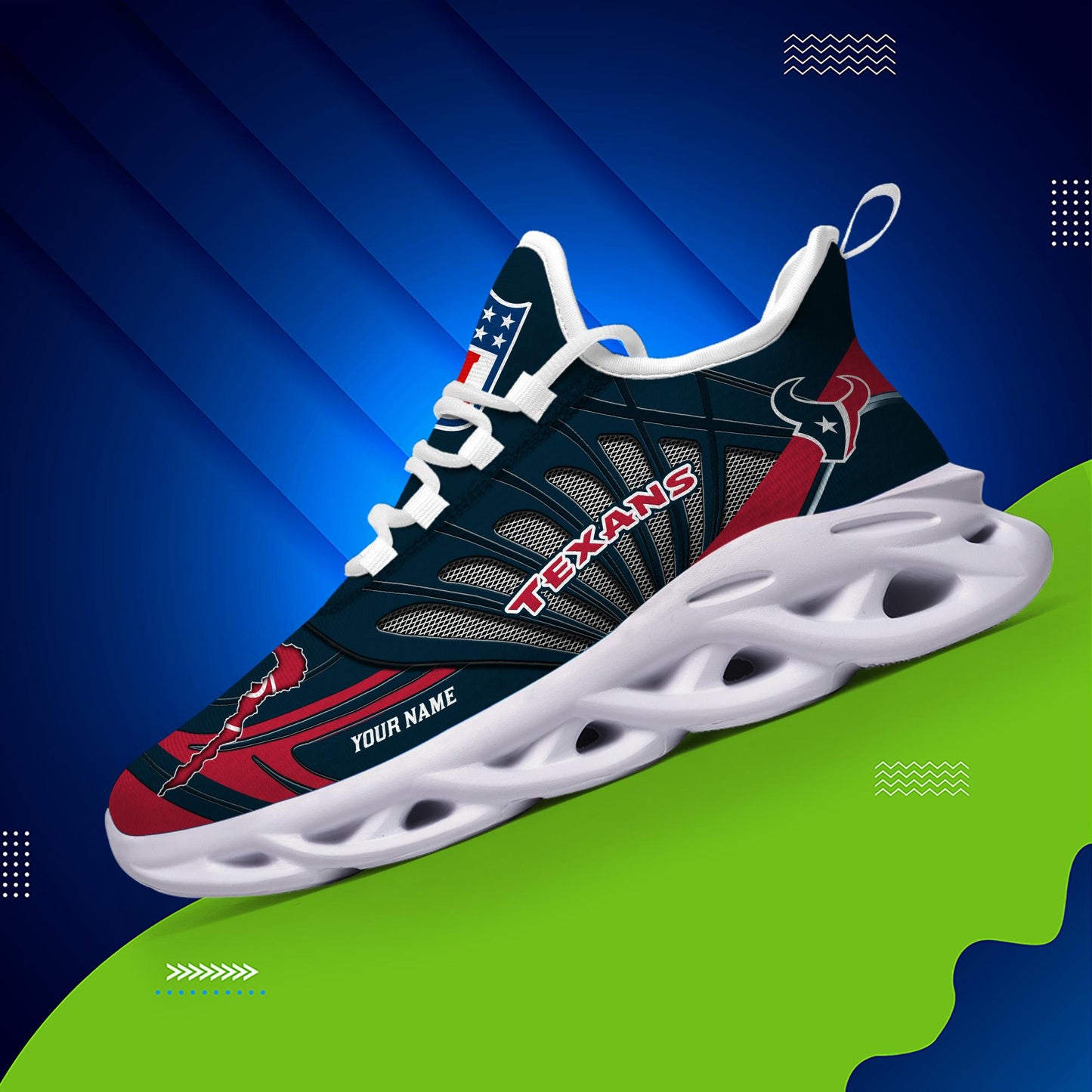 Ideafootwear Houston Texans Max Soul Shoes Sneakers For Men And Women