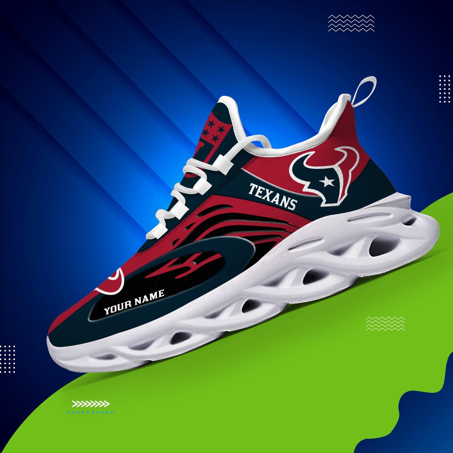 Ideafootwear Houston Texans Max Soul Shoes Sneakers For Men And Women