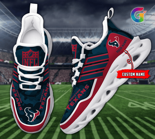 Ideafootwear Houston Texans Max Soul Shoes Sneakers For Men And Women