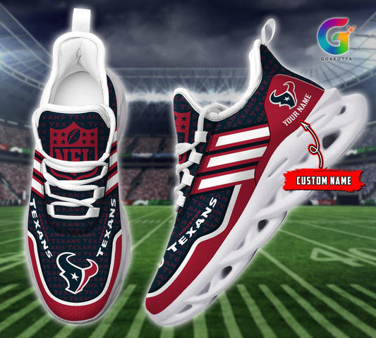 Ideafootwear Houston Texans Max Soul Shoes Sneakers For Men And Women