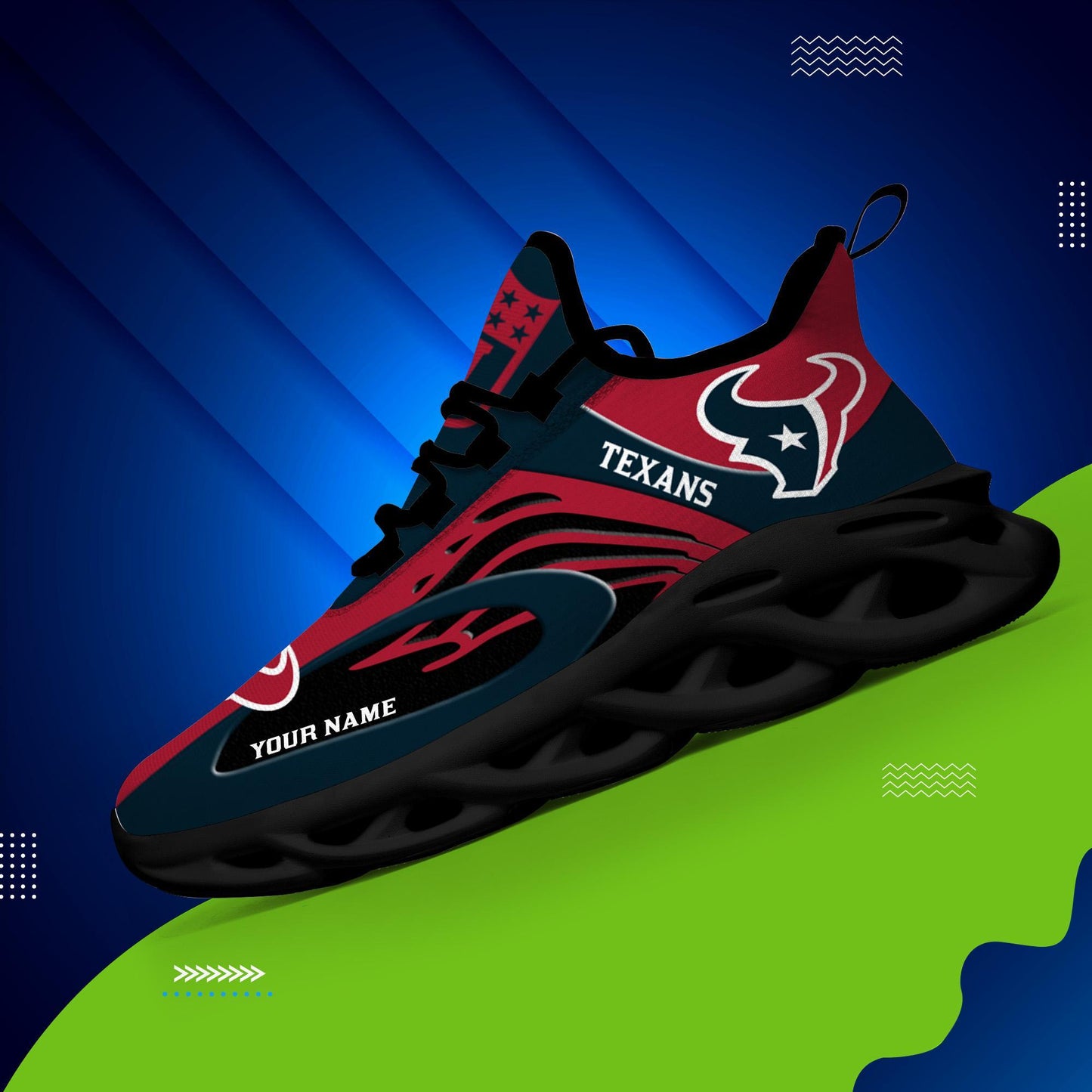Ideafootwear Houston Texans Max Soul Shoes Sneakers For Men And Women