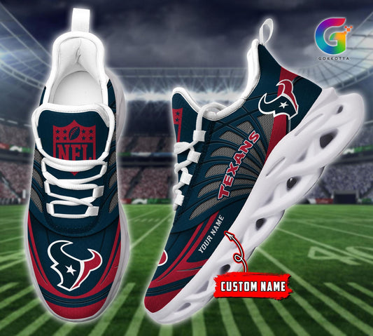 Ideafootwear Houston Texans Max Soul Shoes Sneakers For Men And Women