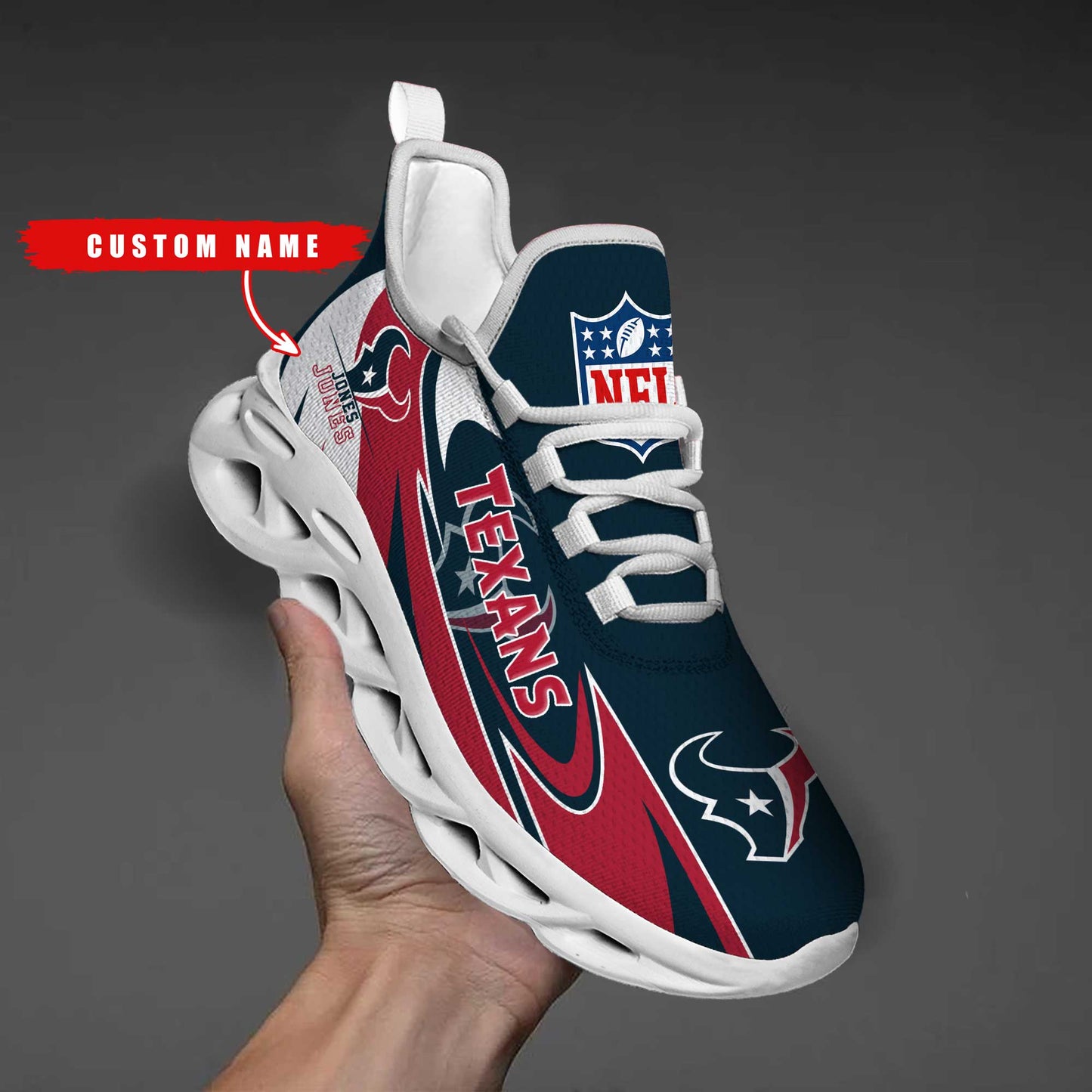 Ideafootwear Houston Texans Max Soul Shoes Sneakers For Men And Women