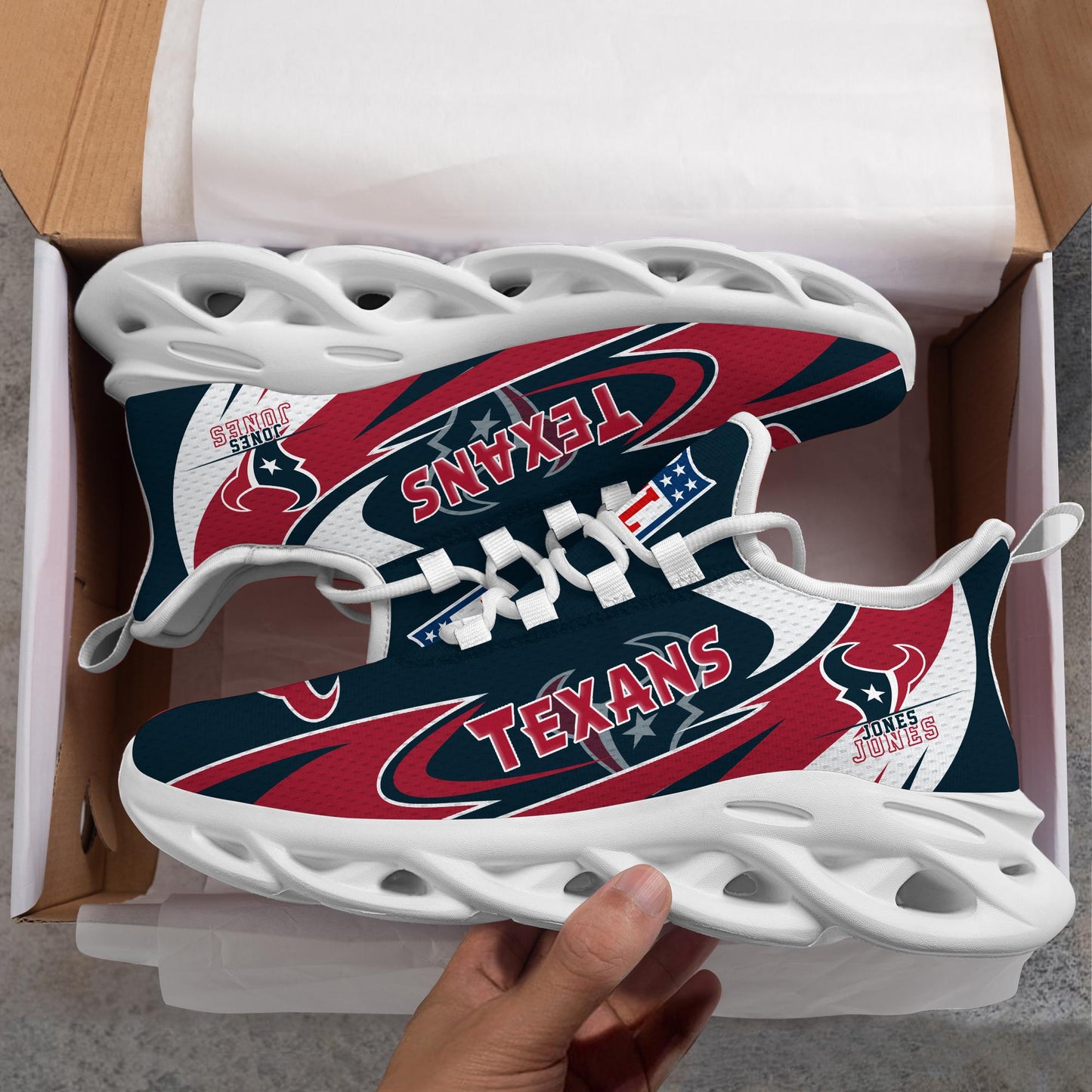 Ideafootwear Houston Texans Max Soul Shoes Sneakers For Men And Women