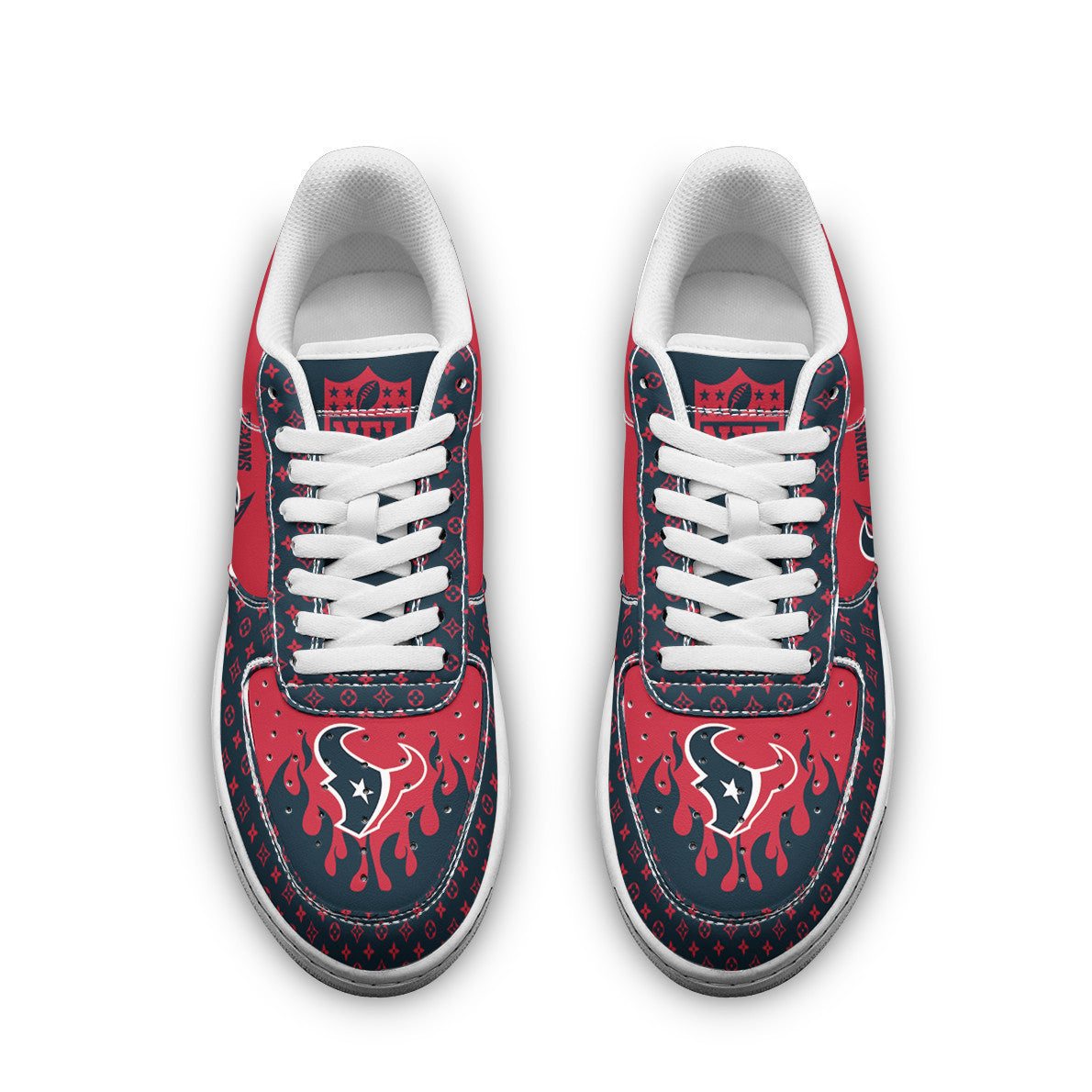 Ideafootwear Houston Texans NFL Air Low-Top Sneakers Shoes For Men And Women