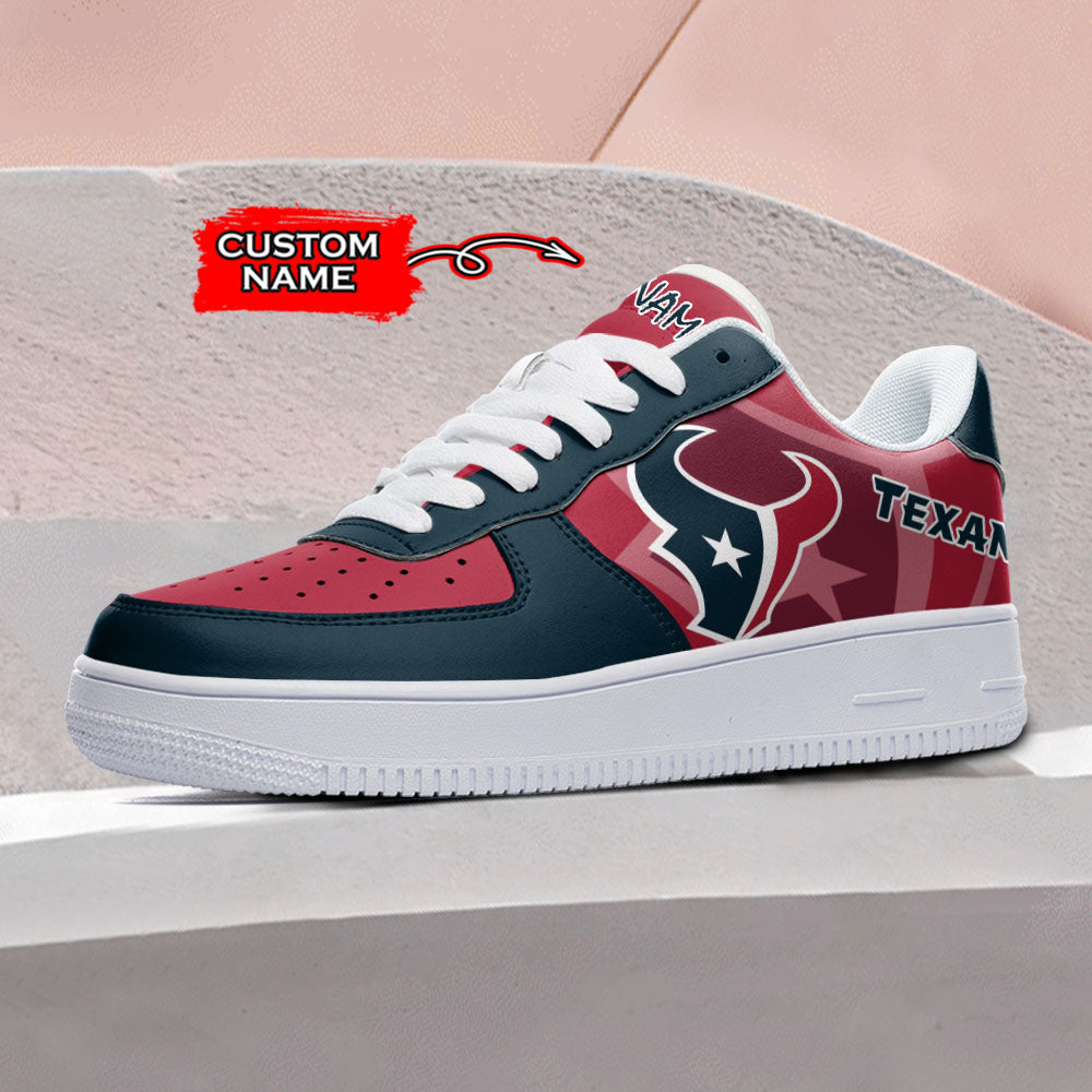 Ideafootwear Houston Texans NFL Air Low-Top Sneakers Shoes For Men And Women
