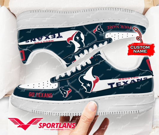 Ideafootwear Houston Texans NFL Air Low-Top Sneakers Shoes For Men And Women