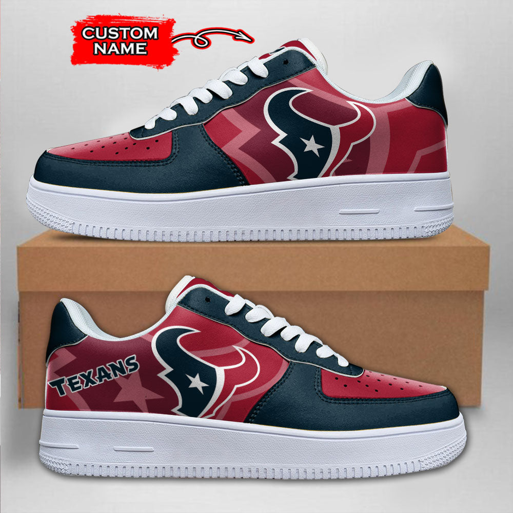 Ideafootwear Houston Texans NFL Air Low-Top Sneakers Shoes For Men And Women