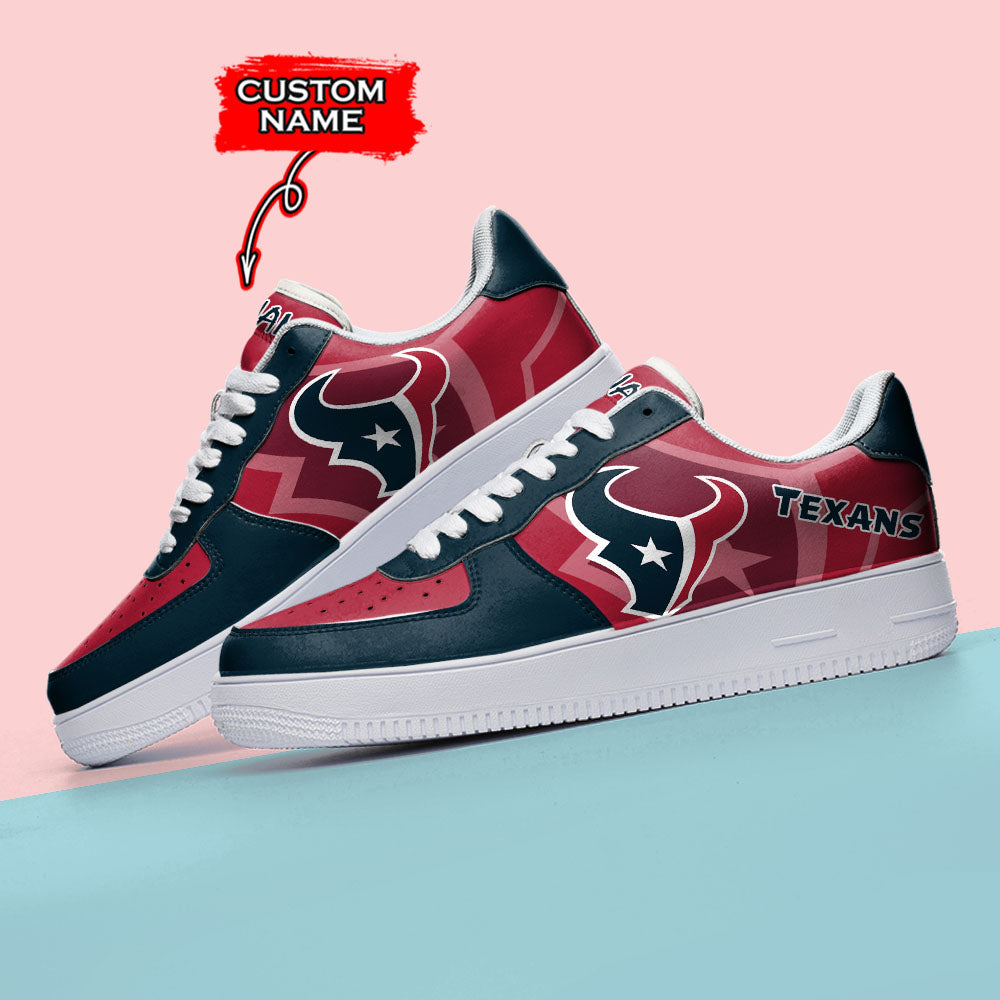 Ideafootwear Houston Texans NFL Air Low-Top Sneakers Shoes For Men And Women