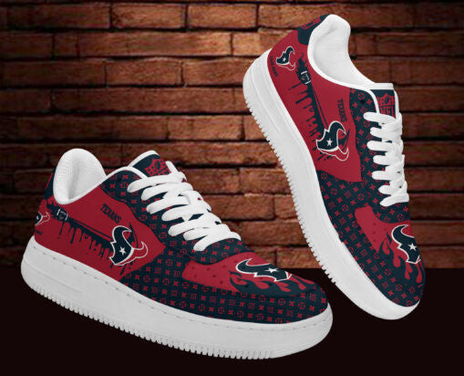 Ideafootwear Houston Texans NFL Air Low-Top Sneakers Shoes For Men And Women