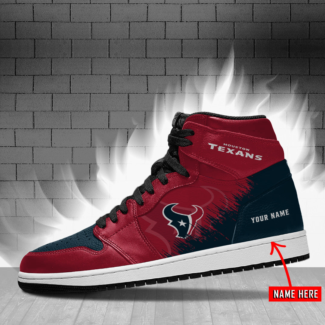 Ideafootwear Houston Texans NFL AJ1 High Sneakers Shoes For Men And Women