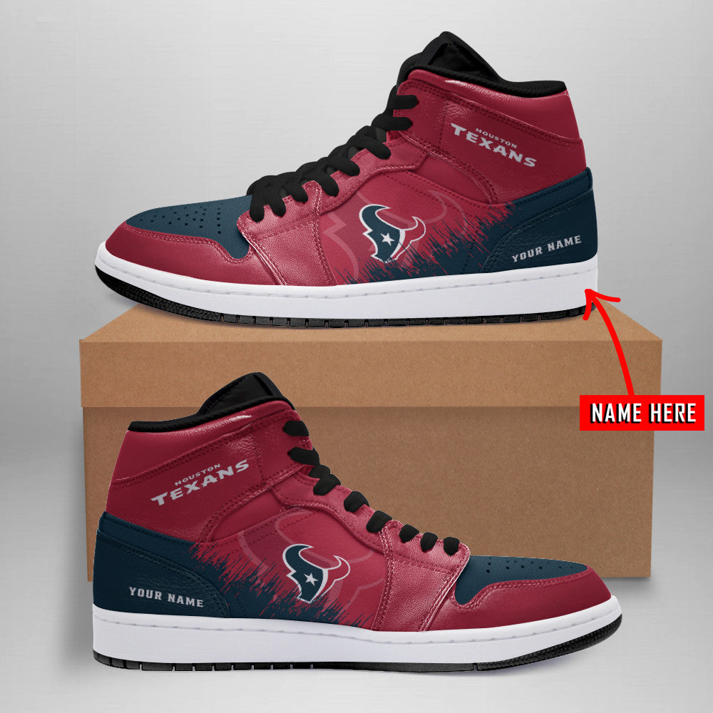 Ideafootwear Houston Texans NFL AJ1 High Sneakers Shoes For Men And Women