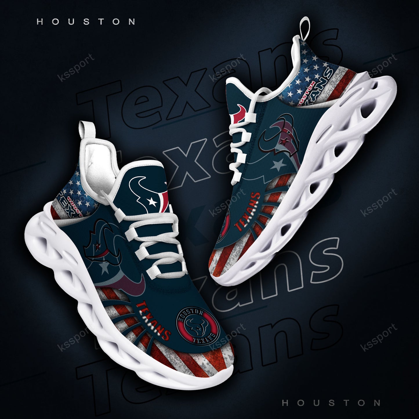 Ideafootwear Houston Texans NFL Max Soul Shoes Sneakers For Men And Women