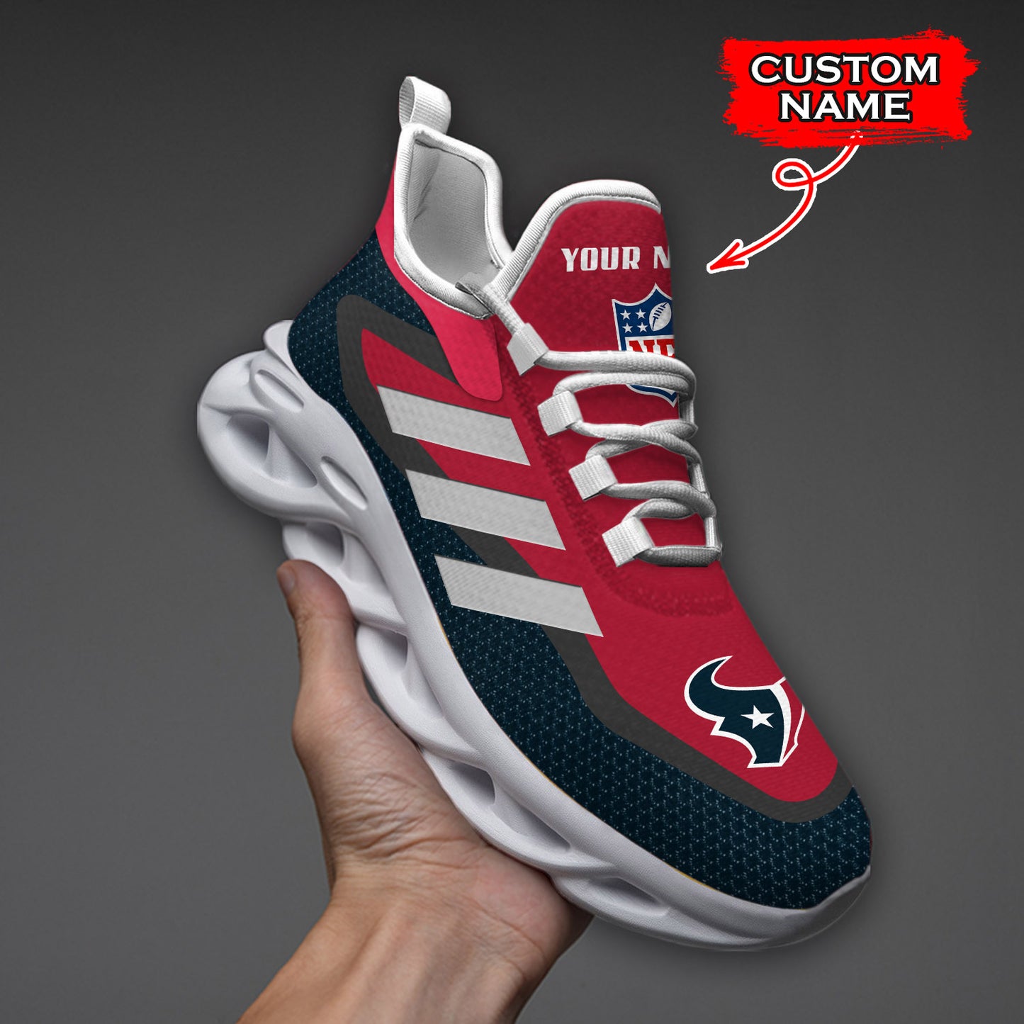 Ideafootwear Houston Texans NFL Max Soul Shoes Sneakers For Men And Women