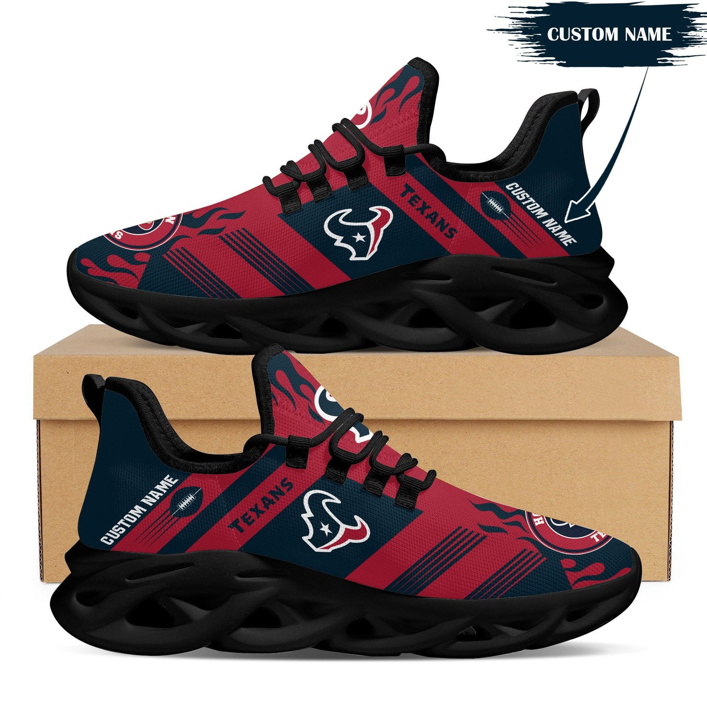 Ideafootwear Houston Texans NFL Max Soul Shoes Sneakers For Men And Women