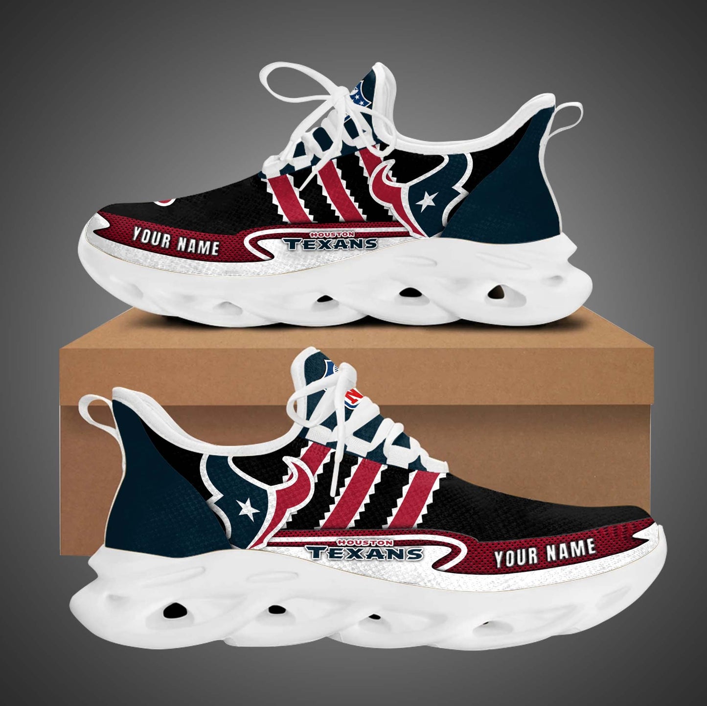 Ideafootwear Houston Texans NFL Max Soul Shoes Sneakers For Men And Women