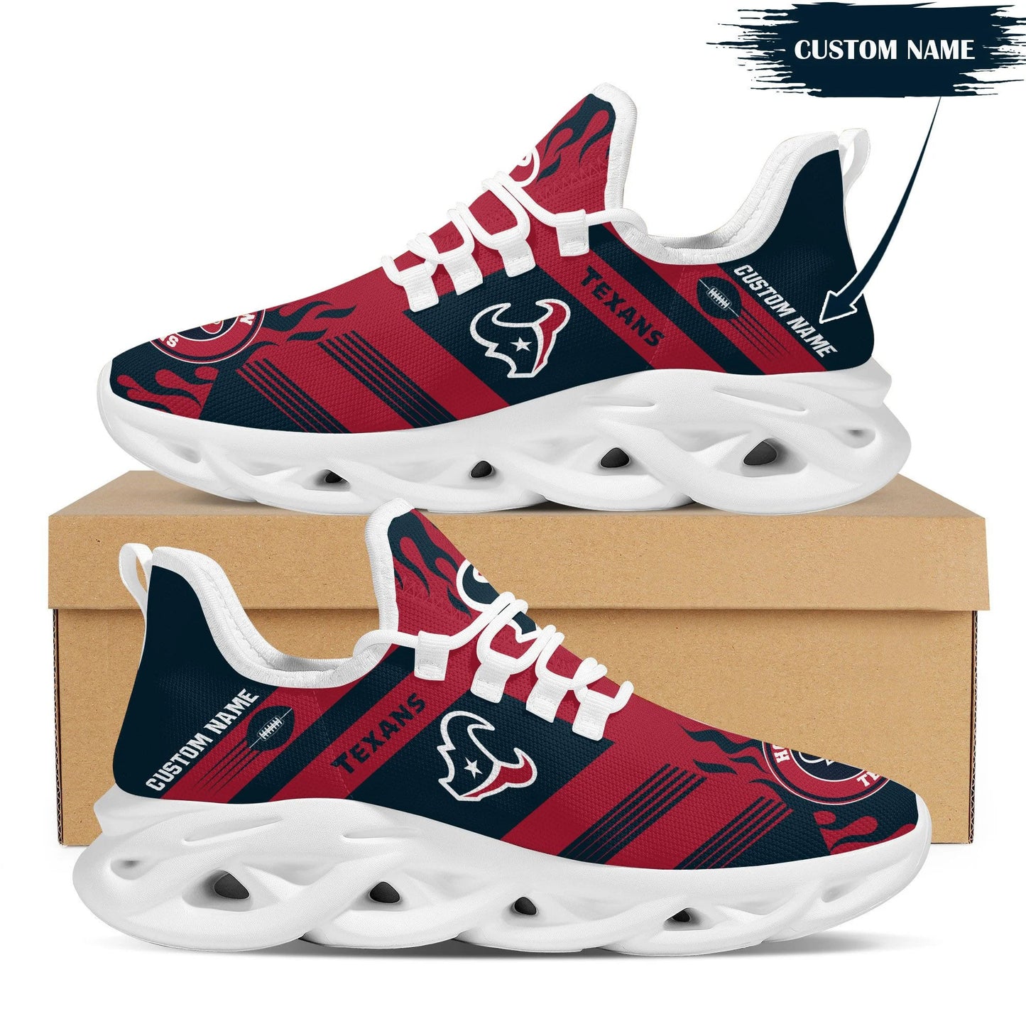Ideafootwear Houston Texans NFL Max Soul Shoes Sneakers For Men And Women