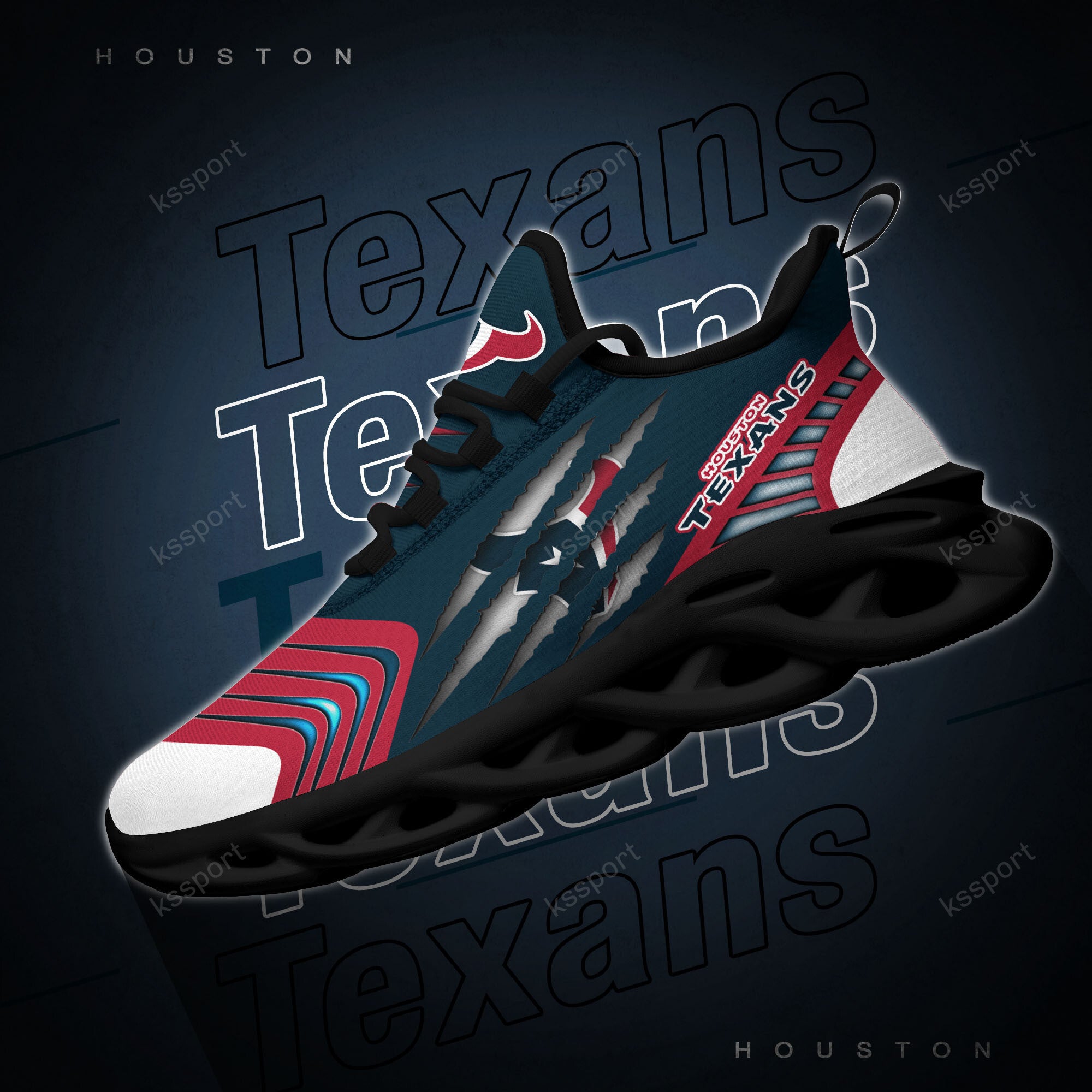 Ideafootwear Houston Texans NFL Max Soul Shoes Sneakers For Men And Women
