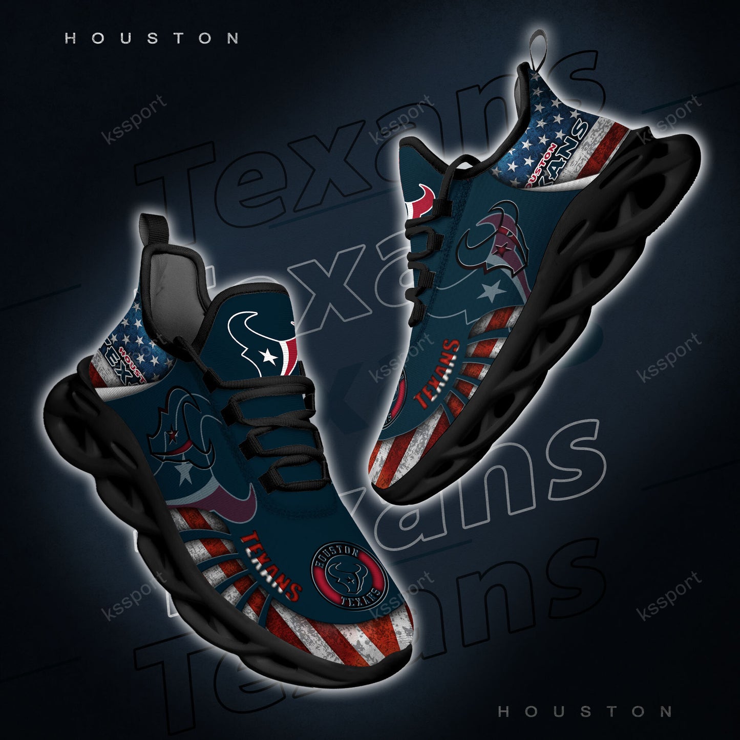 Ideafootwear Houston Texans NFL Max Soul Shoes Sneakers For Men And Women