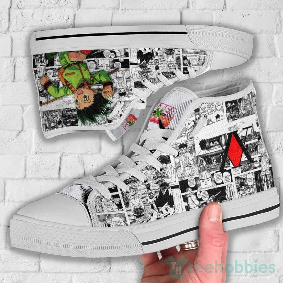 Ideafootwear Hunter x hunter High Top Canvas Sneakers Shoes For Men And Women