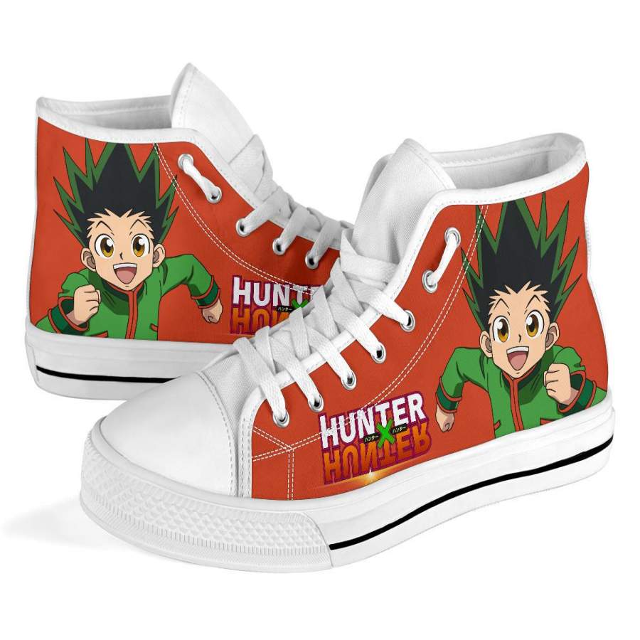 Ideafootwear Hunter x hunter High Top Canvas Sneakers Shoes For Men And Women