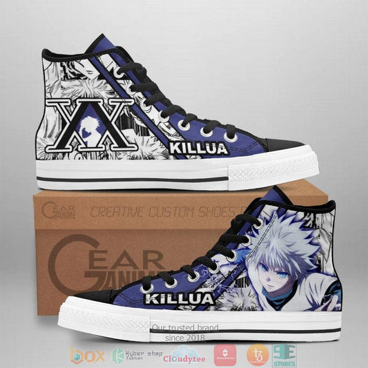 Ideafootwear Hunter x hunter High Top Canvas Sneakers Shoes For Men And Women