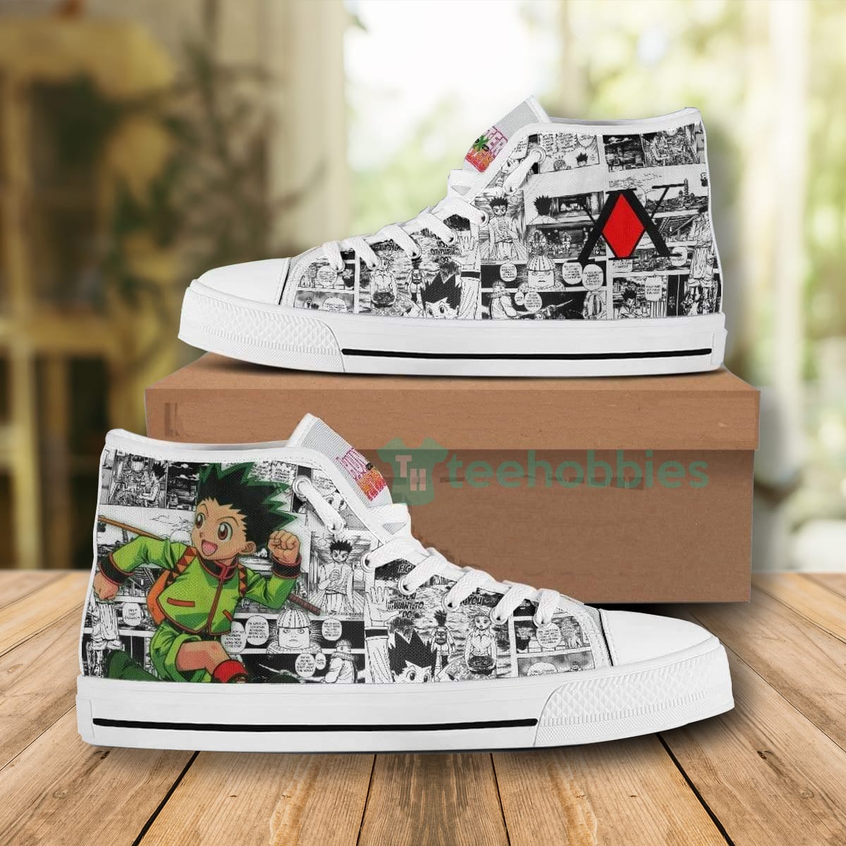 Ideafootwear Hunter x hunter High Top Canvas Sneakers Shoes For Men And Women