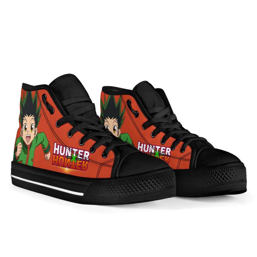 Ideafootwear Hunter x hunter High Top Canvas Sneakers Shoes For Men And Women