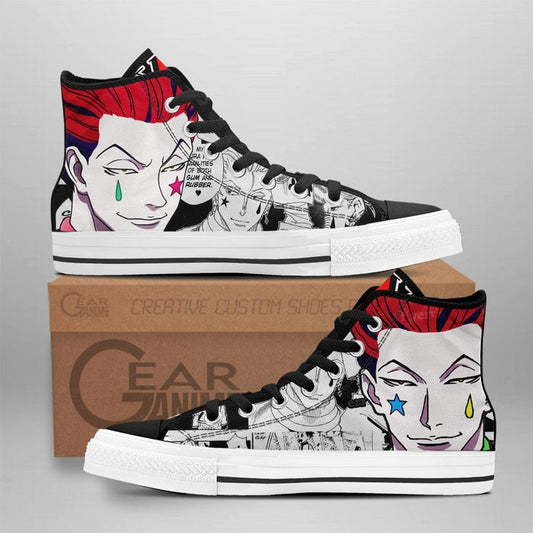 Ideafootwear Hunter x hunter High Top Canvas Sneakers Shoes For Men And Women
