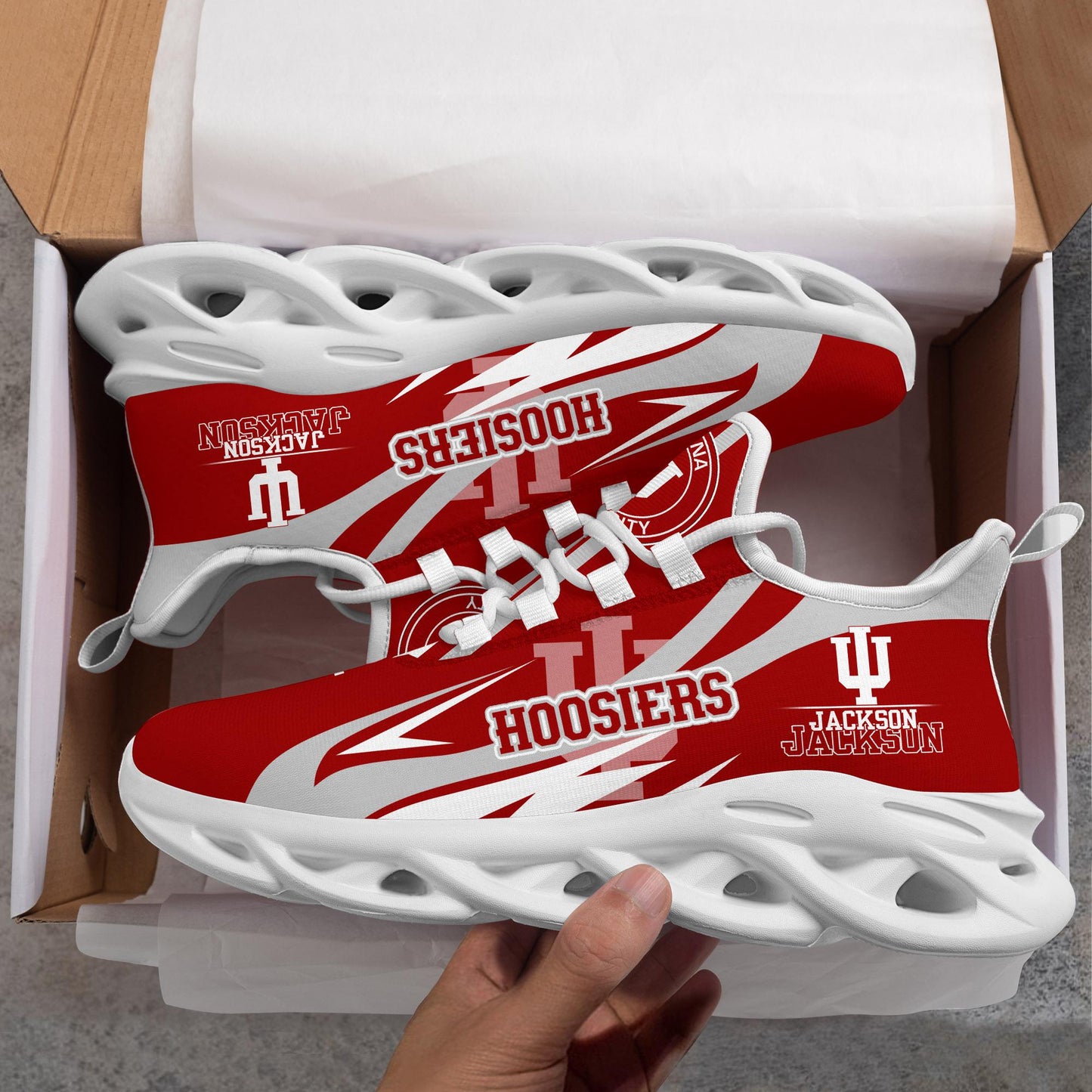 Ideafootwear Indiana Hoosiers Max Soul Shoes Sneakers For Men And Women