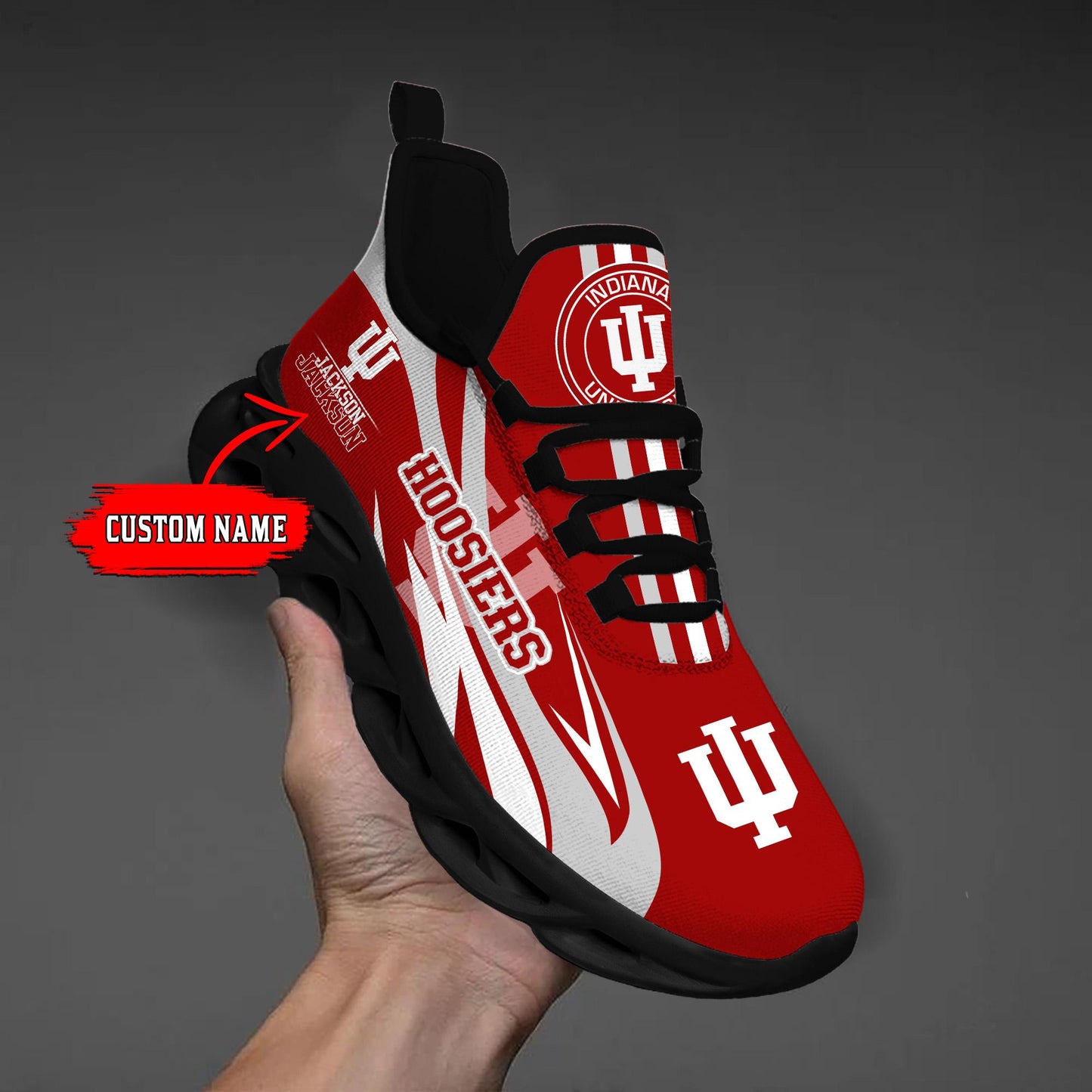 Ideafootwear Indiana Hoosiers Max Soul Shoes Sneakers For Men And Women