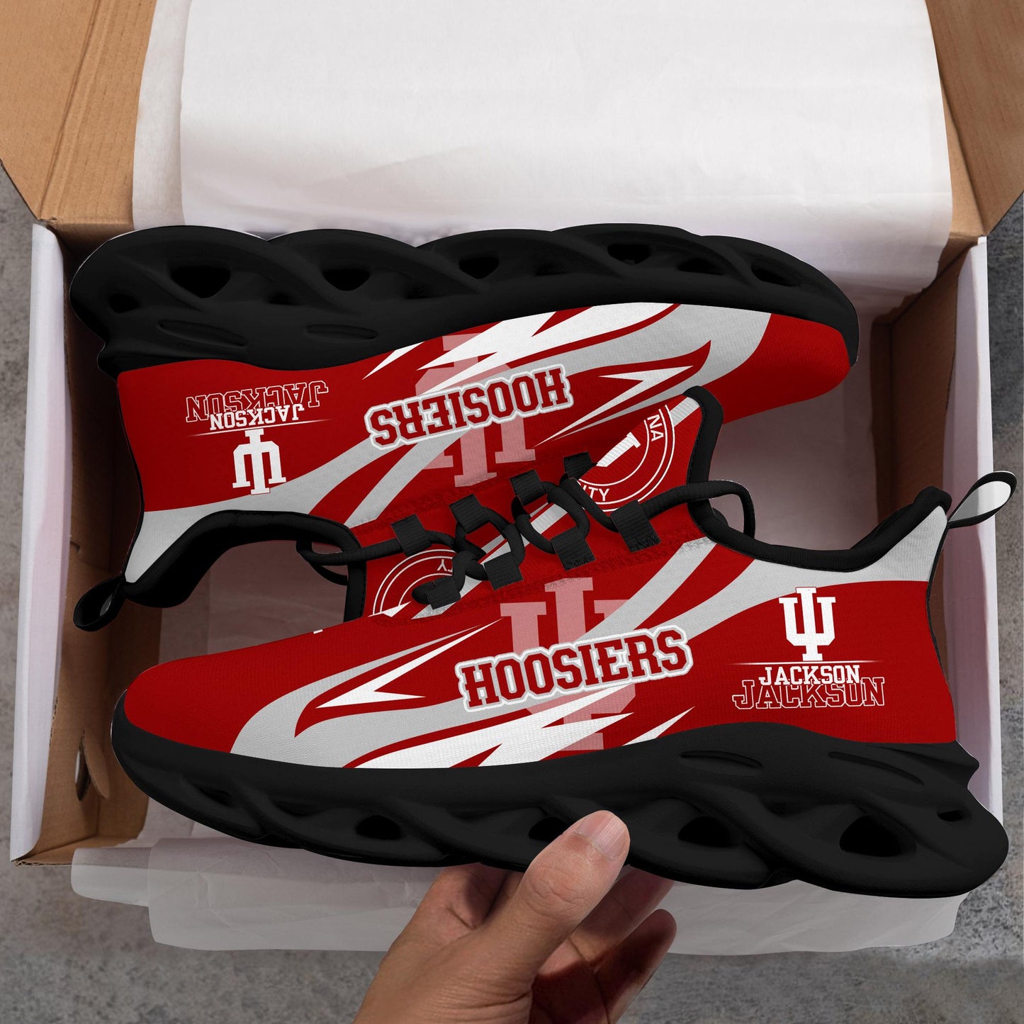 Ideafootwear Indiana Hoosiers Max Soul Shoes Sneakers For Men And Women