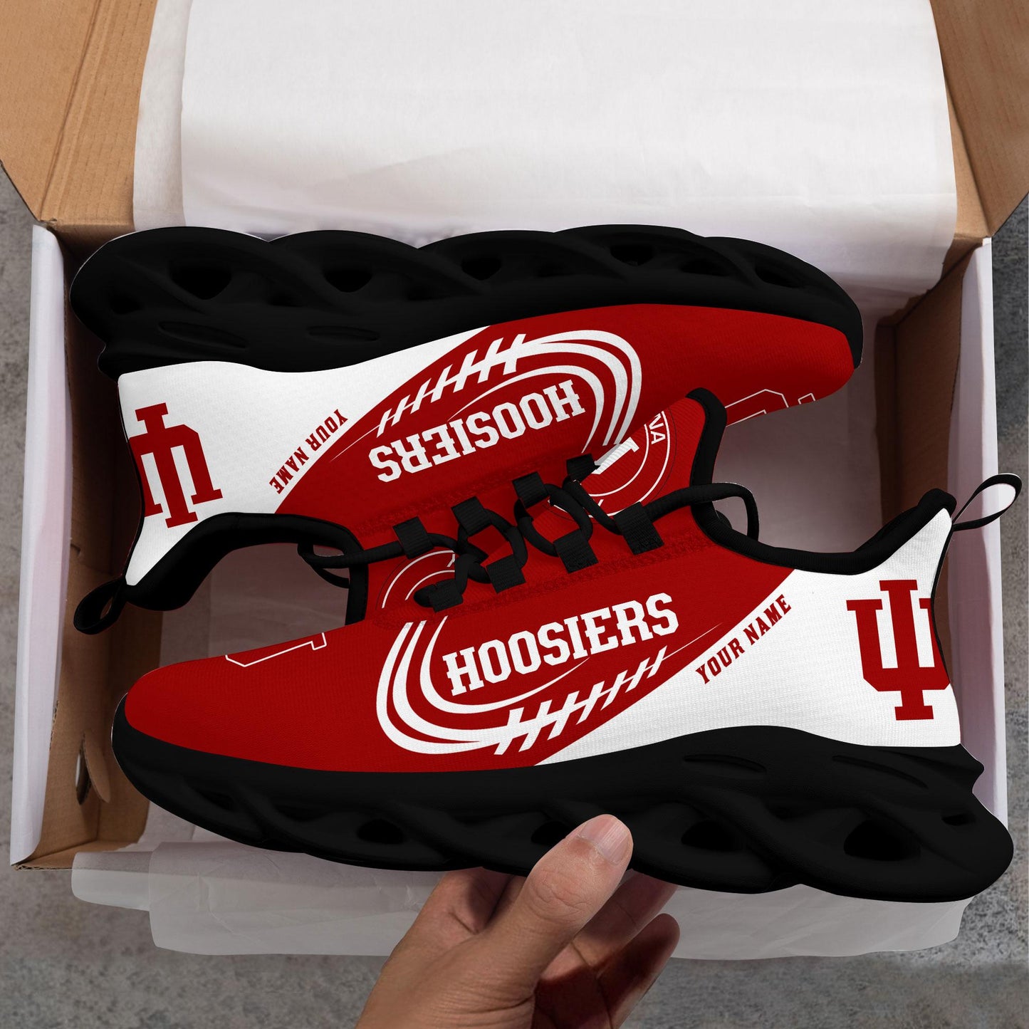 Ideafootwear Indiana Hoosiers Max Soul Shoes Sneakers For Men And Women