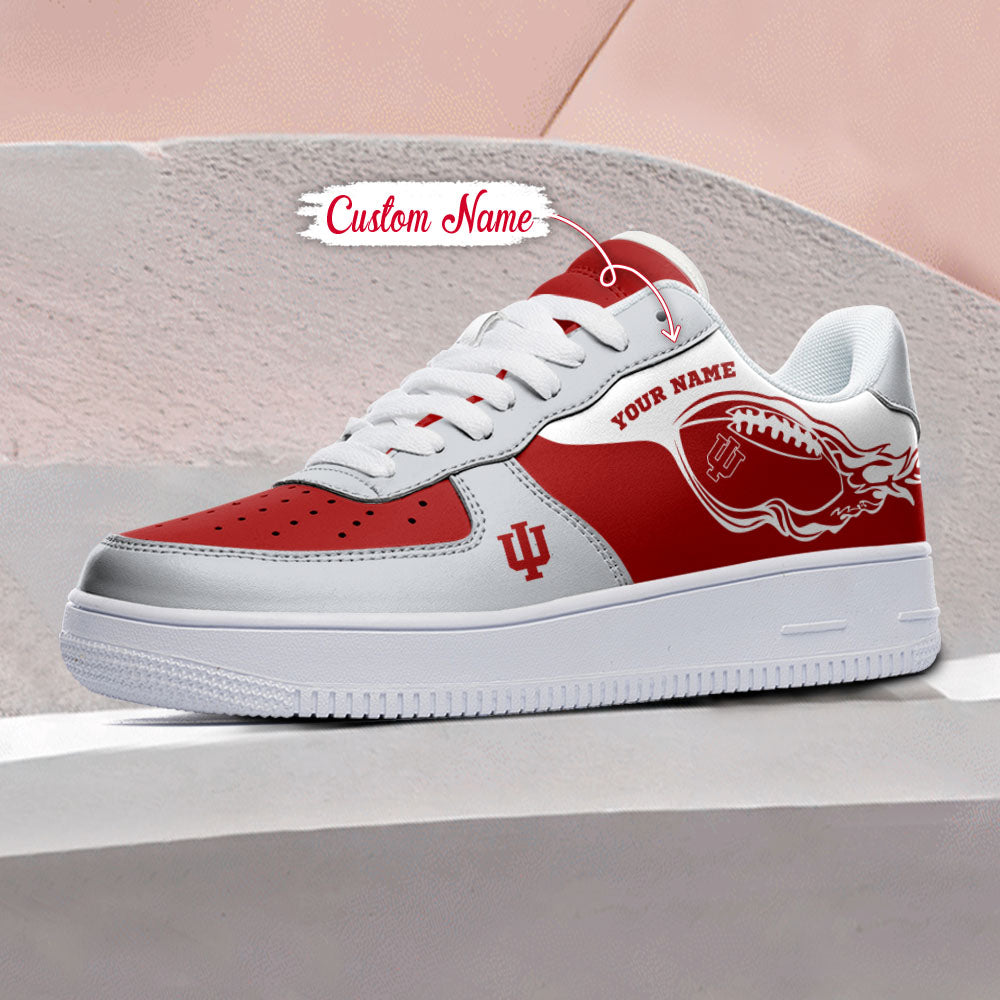 Ideafootwear Indiana Hoosiers NCAA Air Low-Top Sneakers Shoes For Men And Women