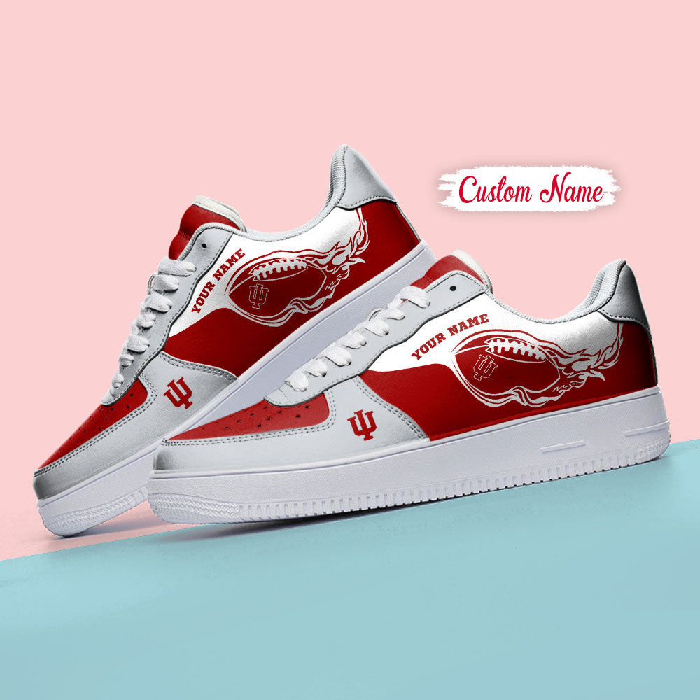 Ideafootwear Indiana Hoosiers NCAA Air Low-Top Sneakers Shoes For Men And Women