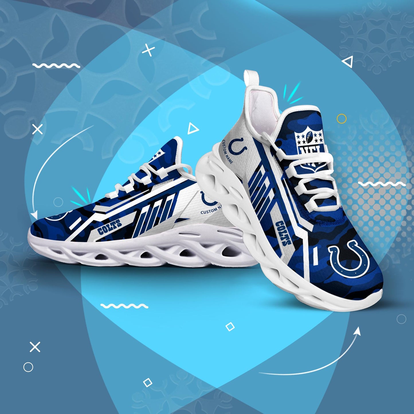 Ideafootwear Indianapolis Colts Max Soul Shoes Sneakers For Men And Women