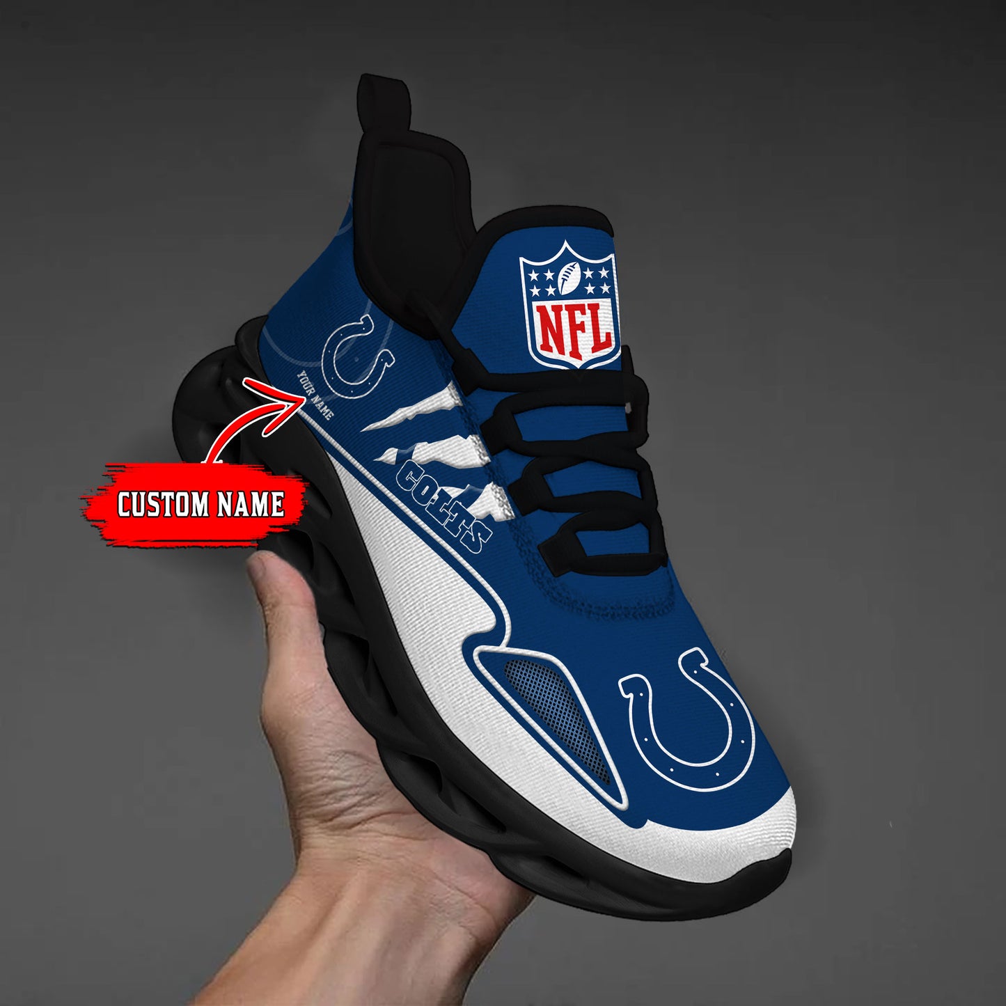 Ideafootwear Indianapolis Colts Max Soul Shoes Sneakers For Men And Women