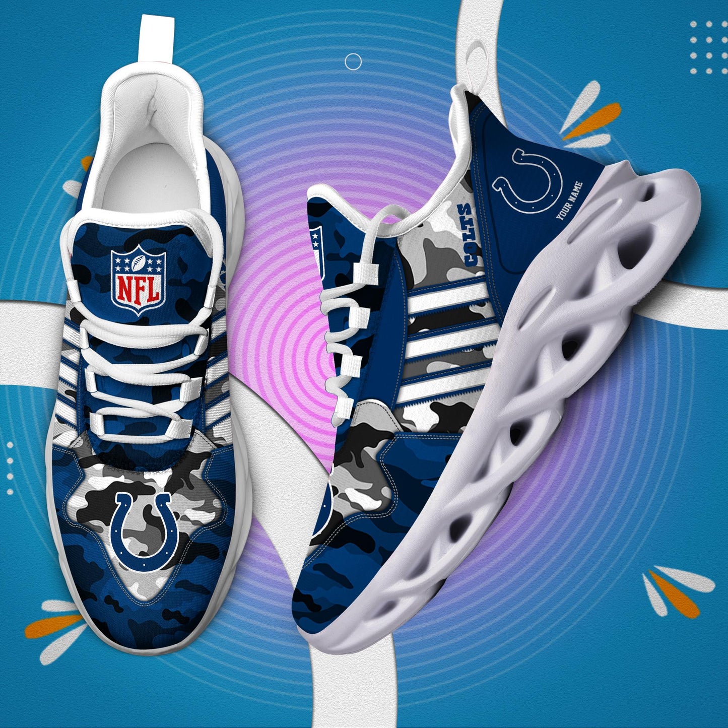 Ideafootwear Indianapolis Colts Max Soul Shoes Sneakers For Men And Women