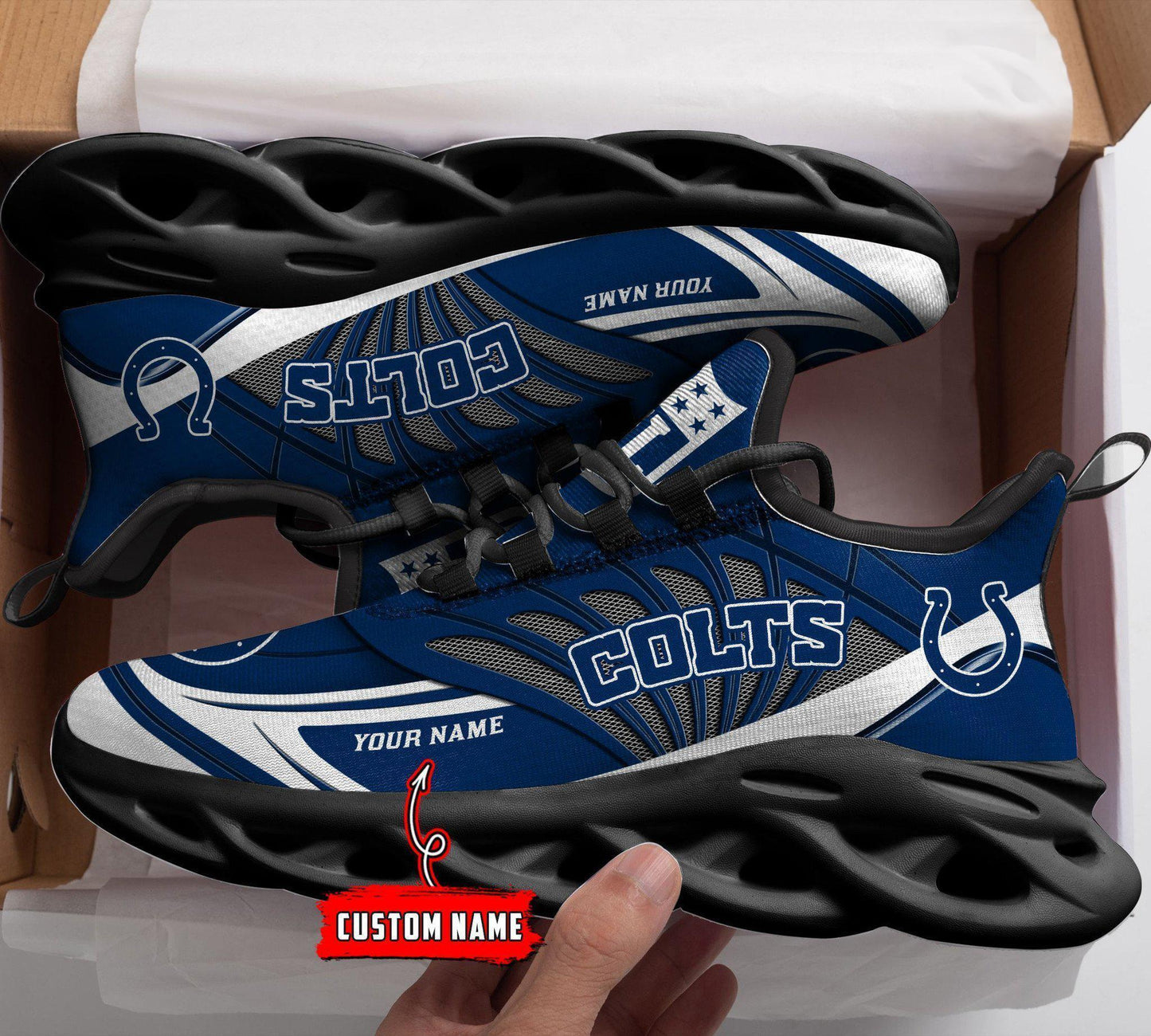 Ideafootwear Indianapolis Colts Max Soul Shoes Sneakers For Men And Women