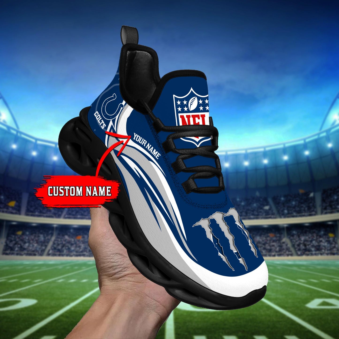 Ideafootwear Indianapolis Colts Max Soul Shoes Sneakers For Men And Women
