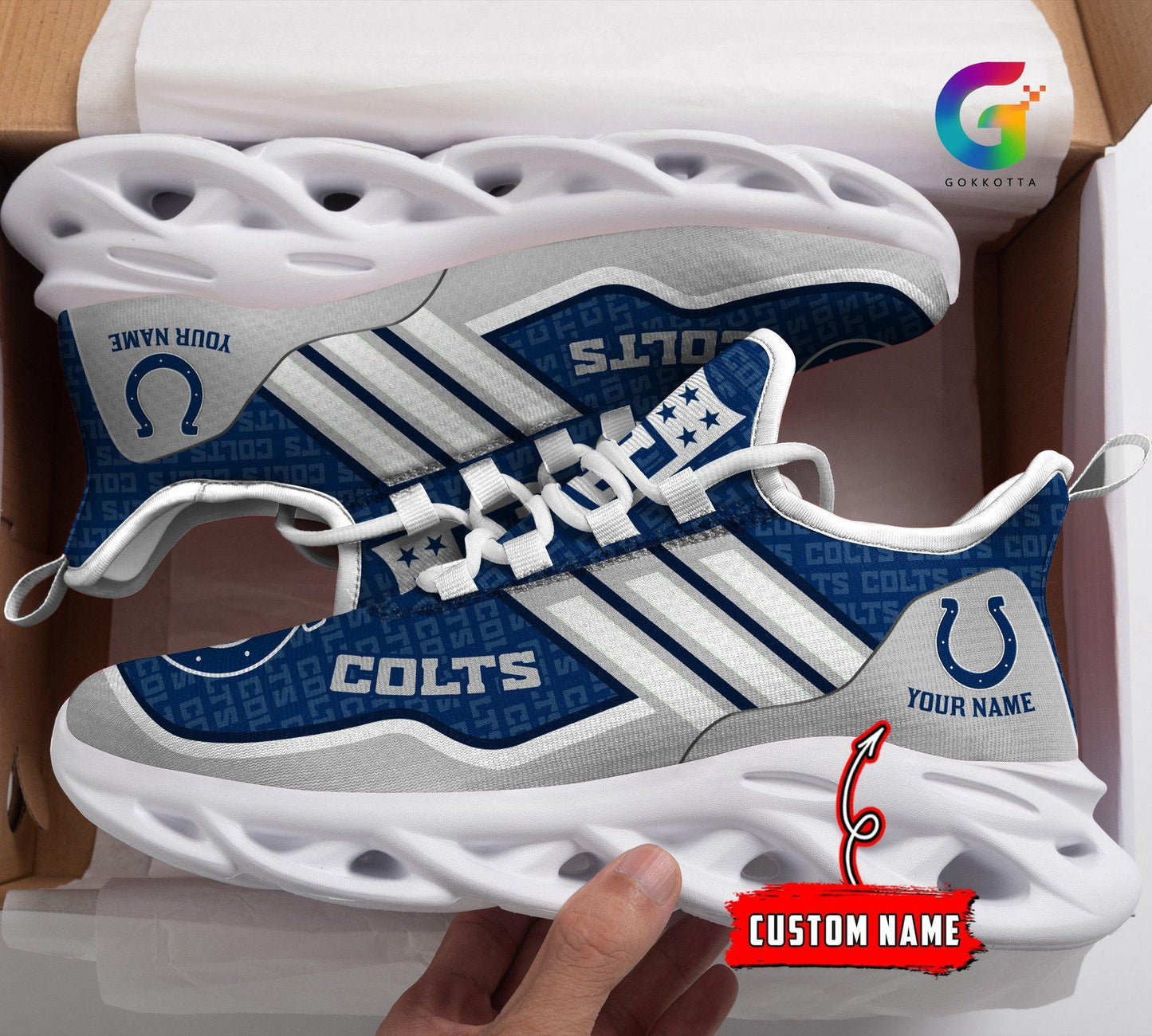 Ideafootwear Indianapolis Colts Max Soul Shoes Sneakers For Men And Women
