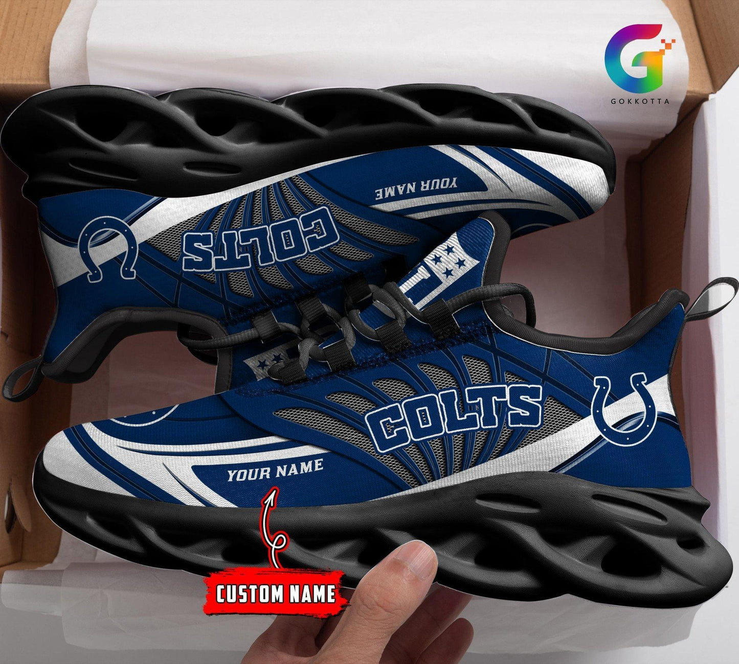 Ideafootwear Indianapolis Colts Max Soul Shoes Sneakers For Men And Women