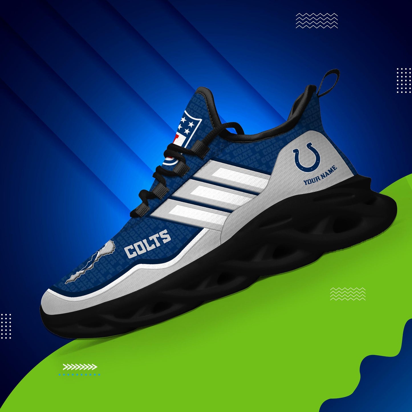 Ideafootwear Indianapolis Colts Max Soul Shoes Sneakers For Men And Women
