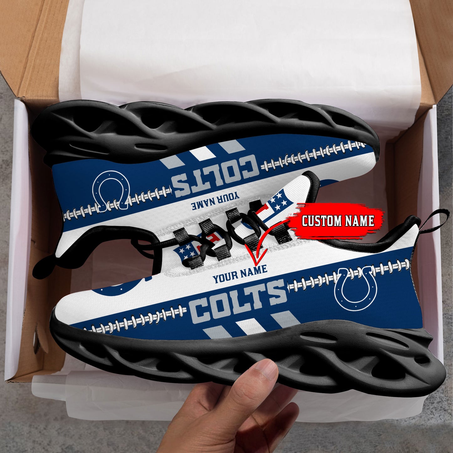 Ideafootwear Indianapolis Colts Max Soul Shoes Sneakers For Men And Women