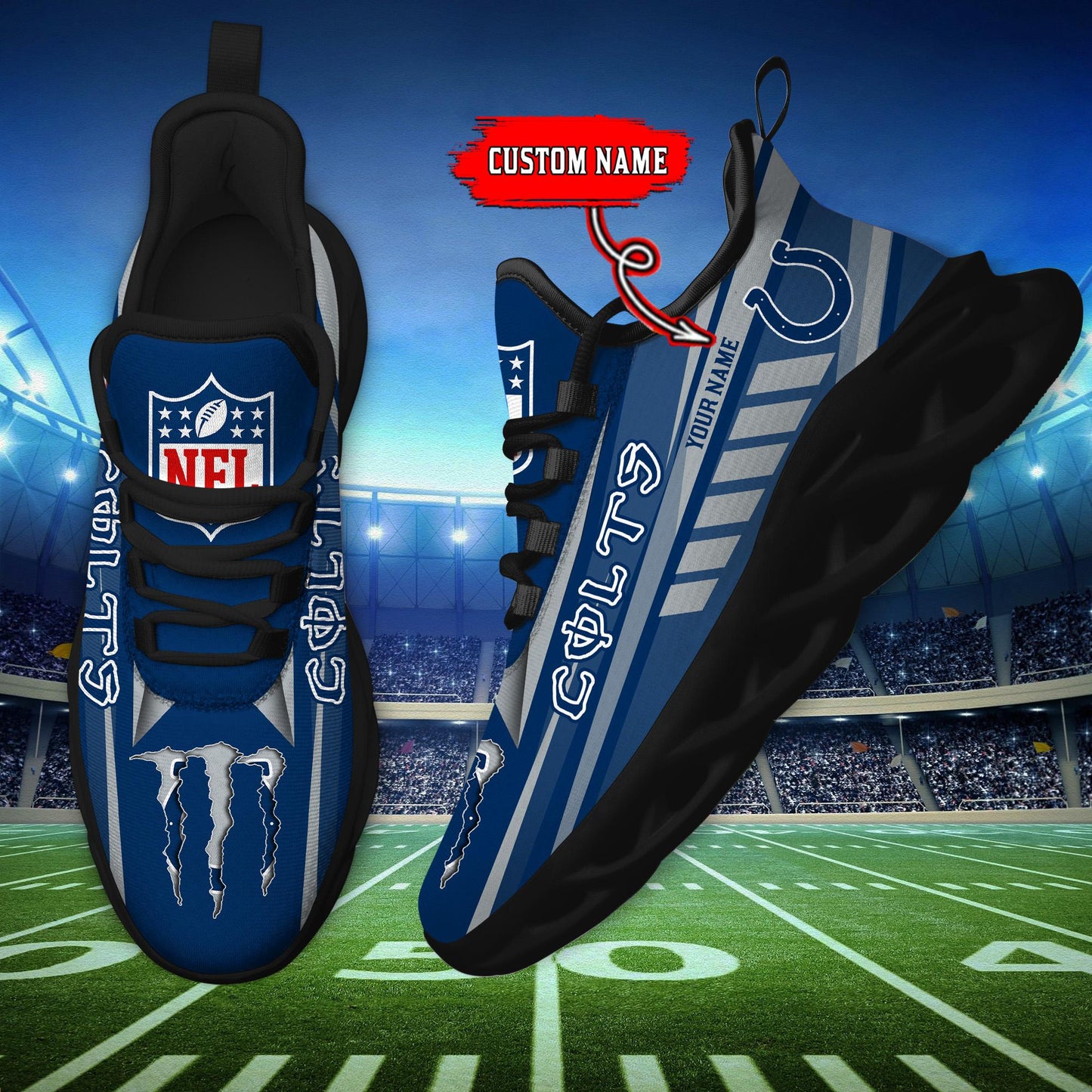Ideafootwear Indianapolis Colts Max Soul Shoes Sneakers For Men And Women
