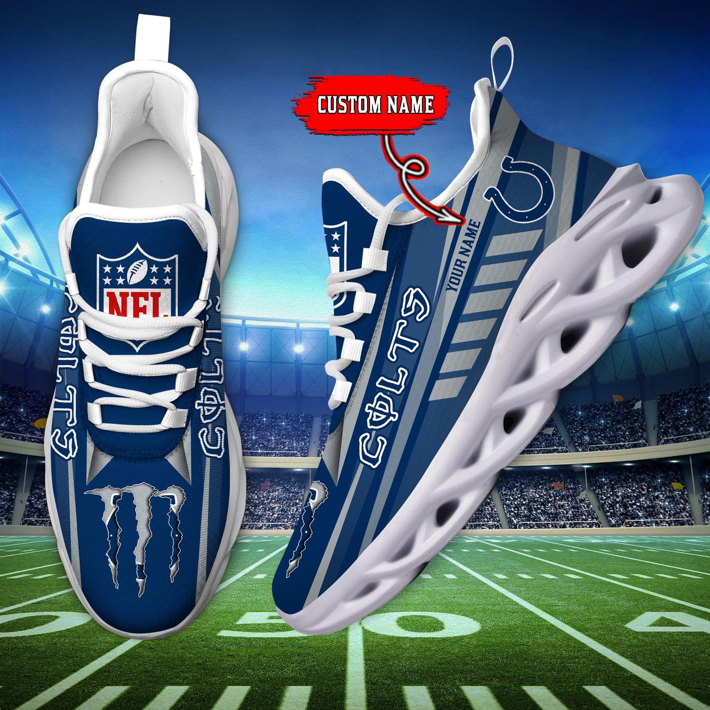 Ideafootwear Indianapolis Colts Max Soul Shoes Sneakers For Men And Women